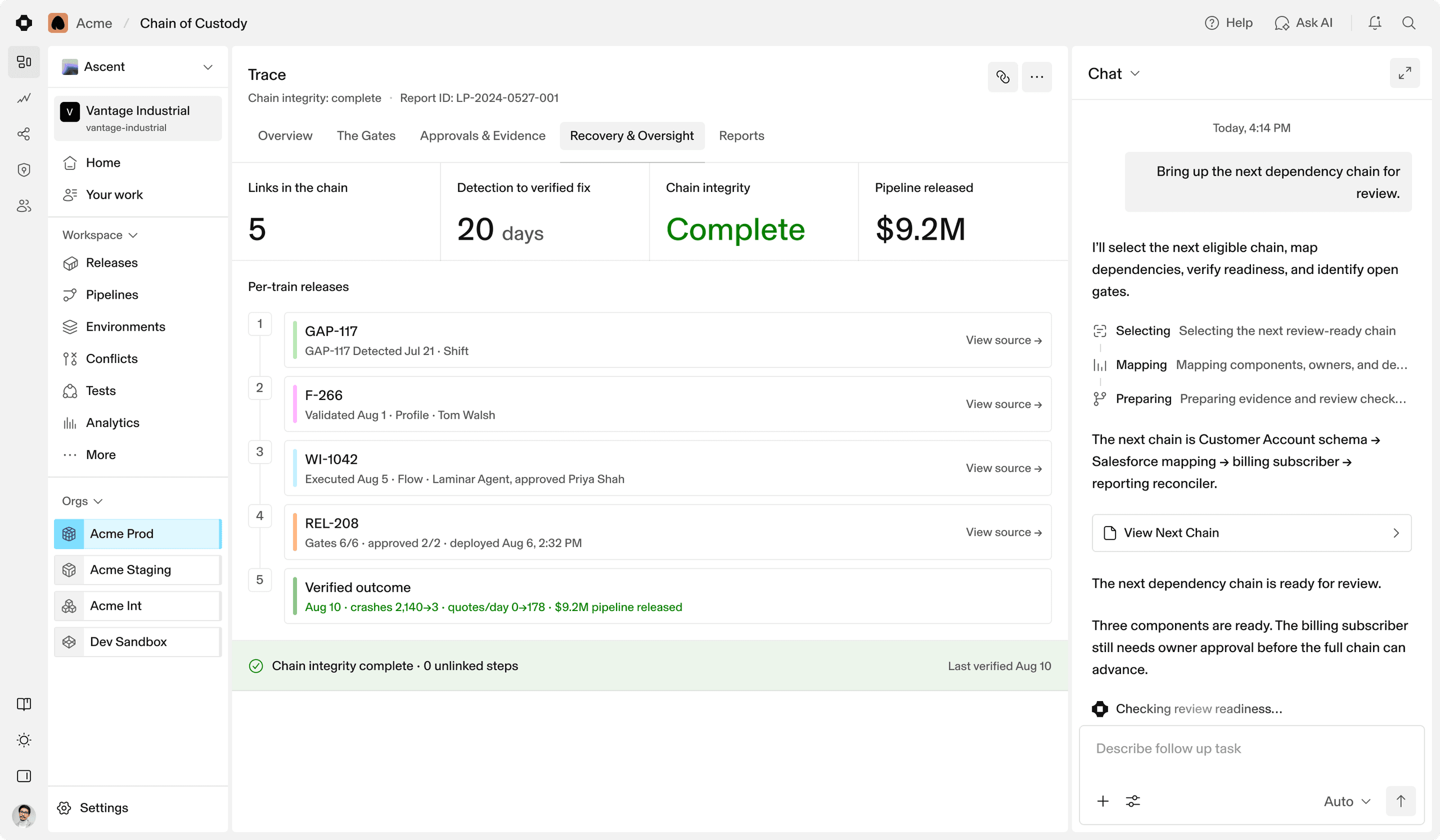 Laminar Ascent — coordinated rollback 1
